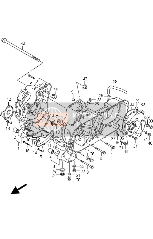 Suzuki AN400(A)(ZA) BURGMAN 2010 Caja Del Cigüeñal para un 2010 Suzuki AN400(A)(ZA) BURGMAN